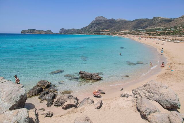 Águas cristalinas da ilha de Creta
