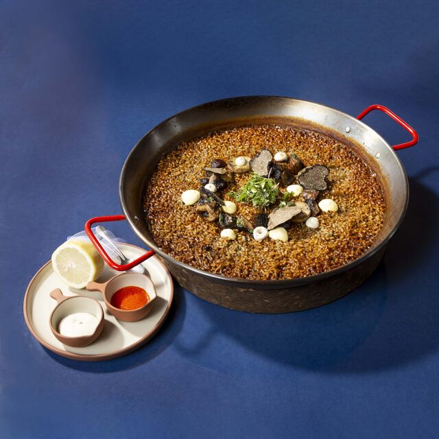 Paella de cogumelos