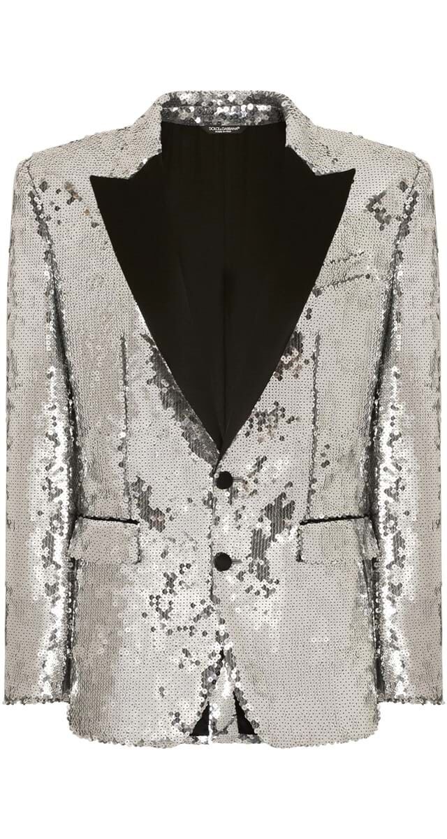 Blazer revestido a lantejoulas, €3950, Dolce & Gabbana