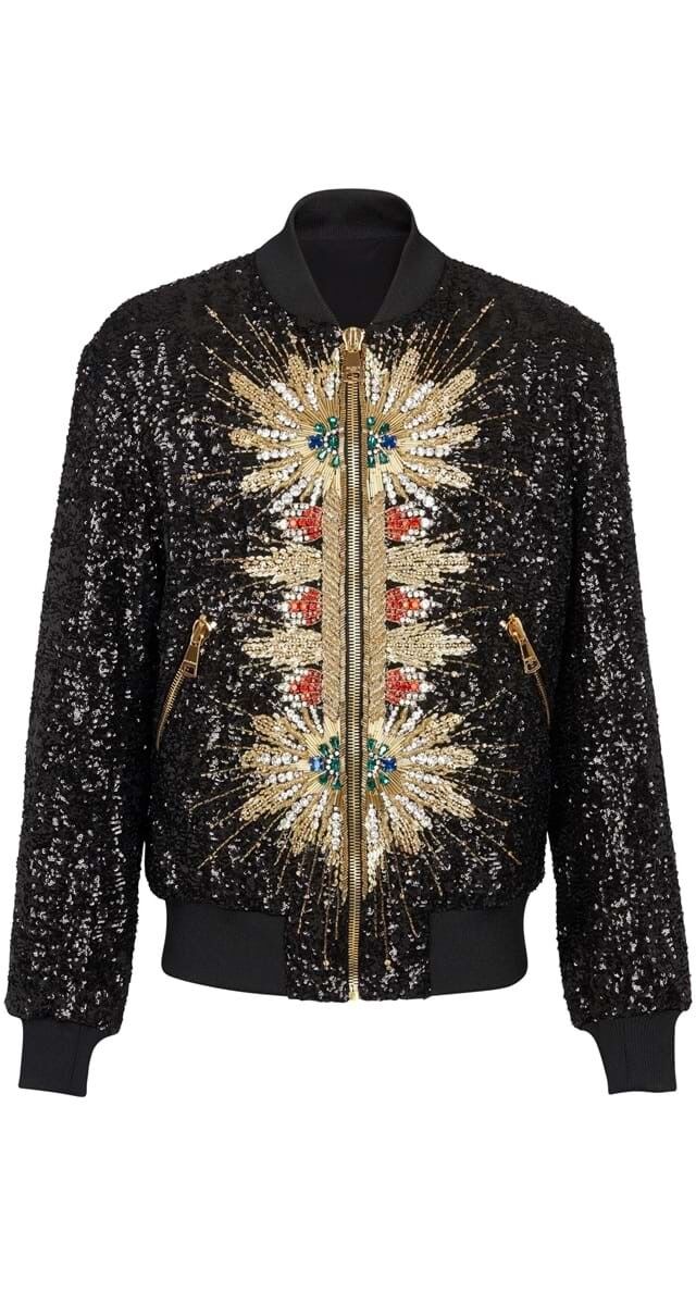 Blusão bomber revestido a lantejoulas, €3990, Balmain