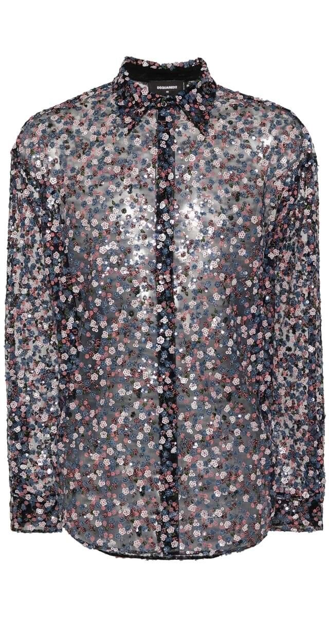 Camisa com aplicação de lantejoulas, €850, DSquared2
