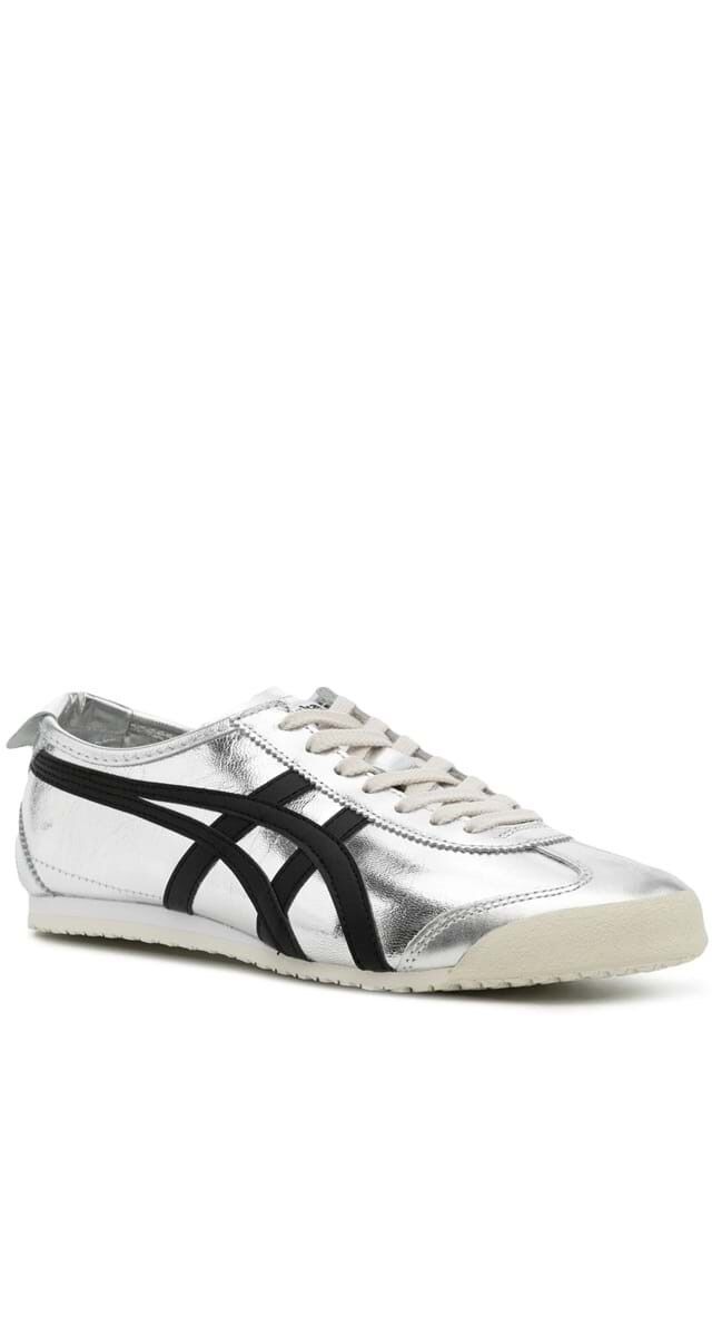 Ténis Mexico 66 em pele metalizada, €130, Onitsuka Tiger