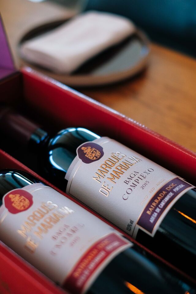 Dois vinhos da mesma casta Baga, mas feitos de forma diferente.