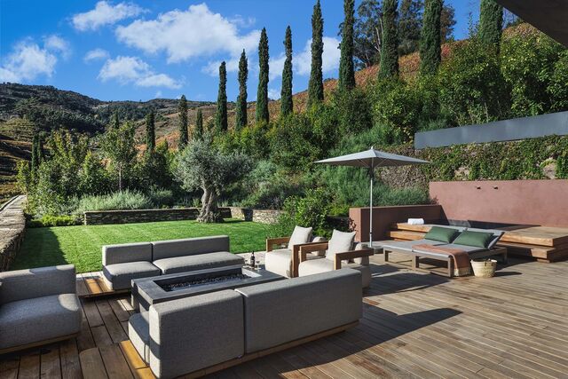O jardim/terraço privado da suite