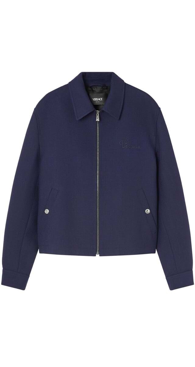 Blusão em lã espinhada, €2100, Versace.