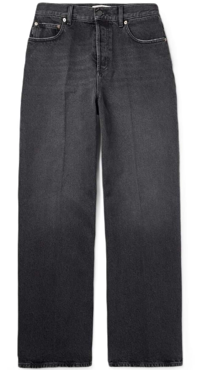 Calças wide-leg em ganga, €1100, Valentino Garavani.