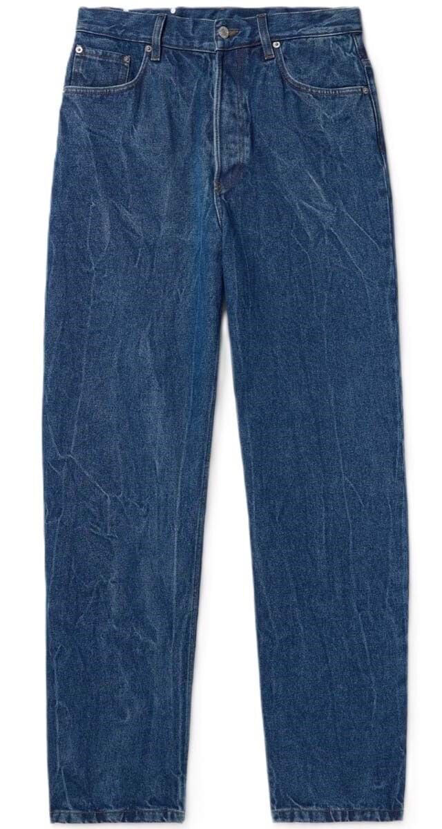 Calças straight-leg em ganga, €575, Dries van Noten.