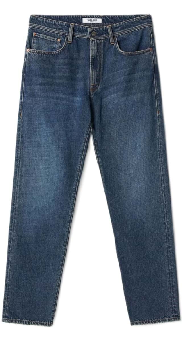 Calças straight-leg em ganga, €89,95, Salsa.