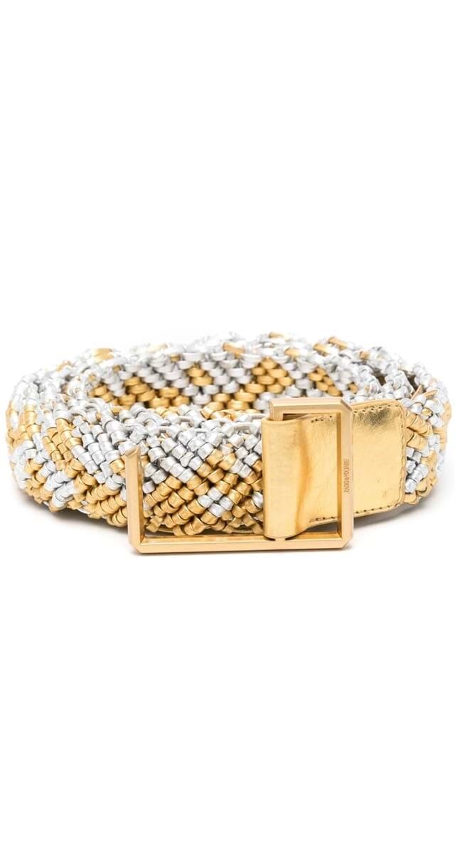 Cinto La Cecilia em pele metalizada, €395, Zadig & Voltaire.