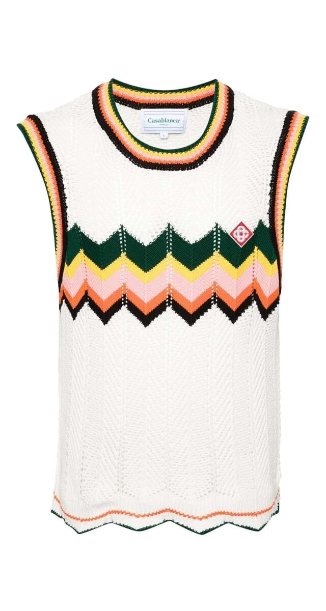 Colete em malha de algodão, €285, Casablanca.