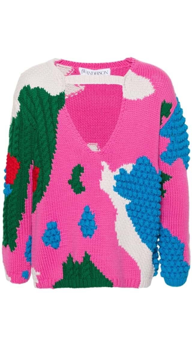 Camisola em malha e crochet, €2250, JW Anderson.