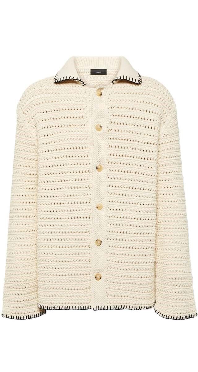 Cardigan em crochet de algodão, €1100, Alanui.