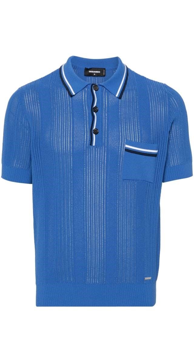 Polo em crochet de algodão, €550, DSquared2.