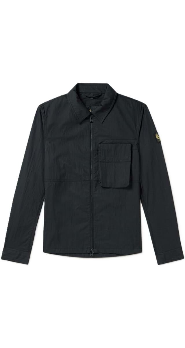 Camisa em gabardine de algodão, €260, Belstaff.