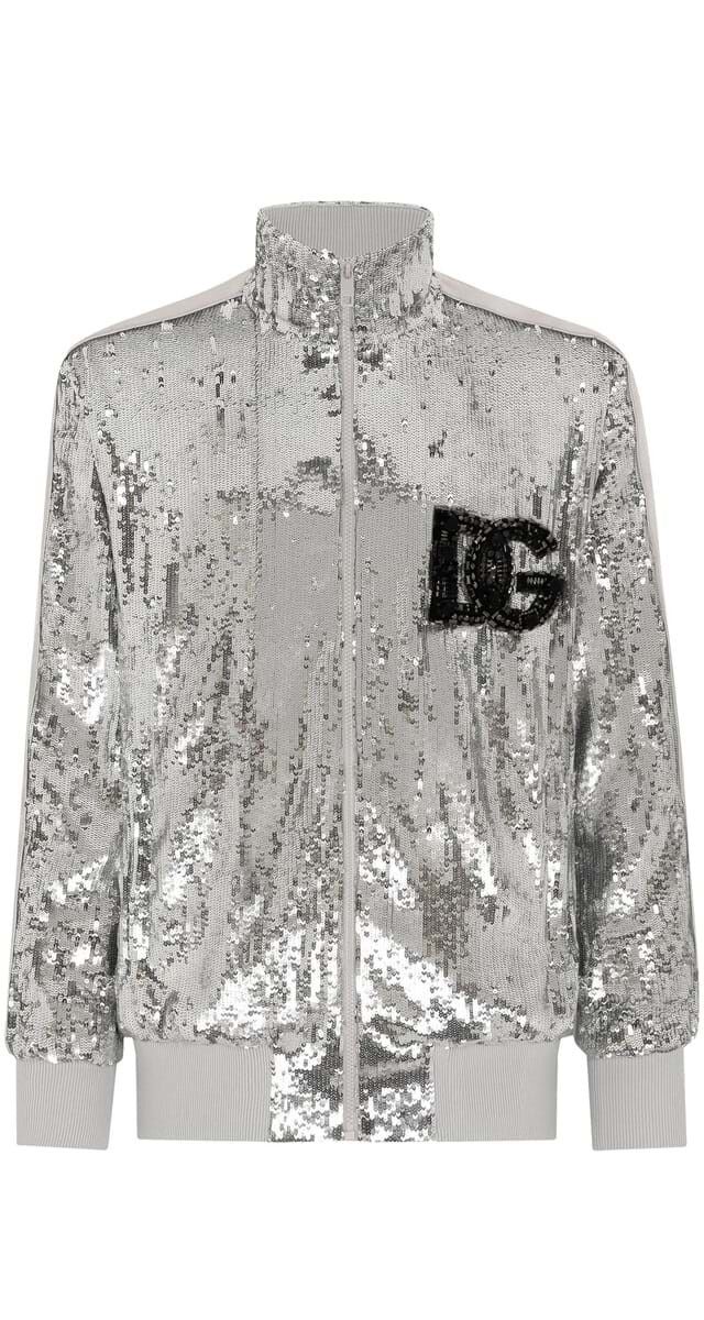 Blusão revestido a lantejoulas, €3950, Dolce & Gabbana.