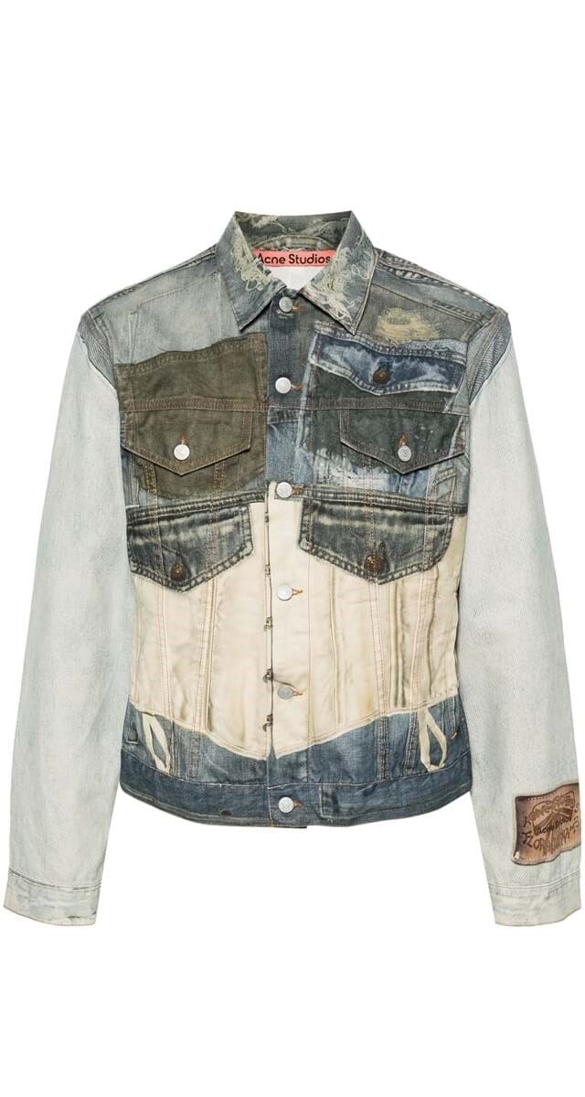 Blusão em ganga estampada, €690, Acne Studios.