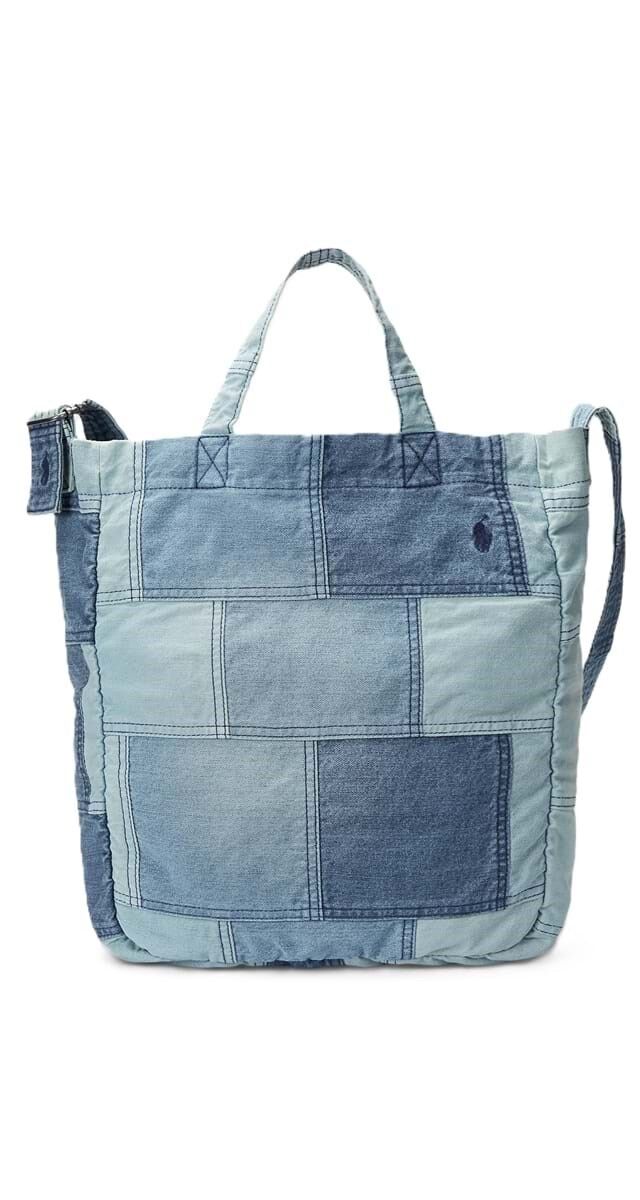 Saco em patchwork  de ganga, €199, Polo Ralph Lauren.