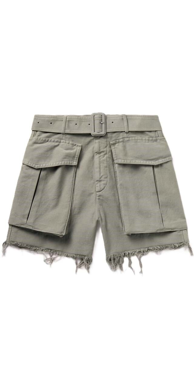 Calções cargo em algodão, €535, Dries Van Noten.