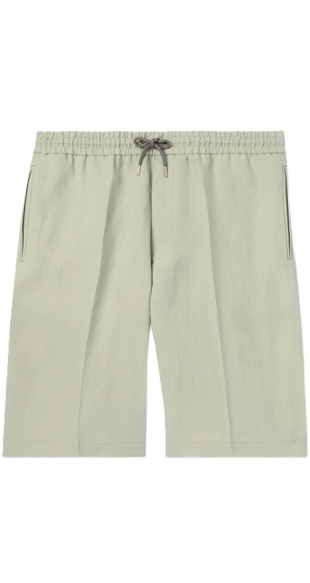 Calções em linho, €265, Paul Smith.