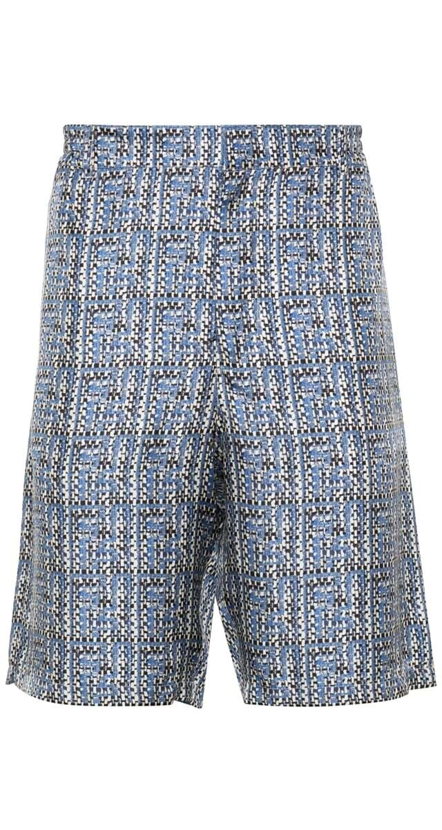 Calções em seda com estampado FF, €1050, Fendi.
