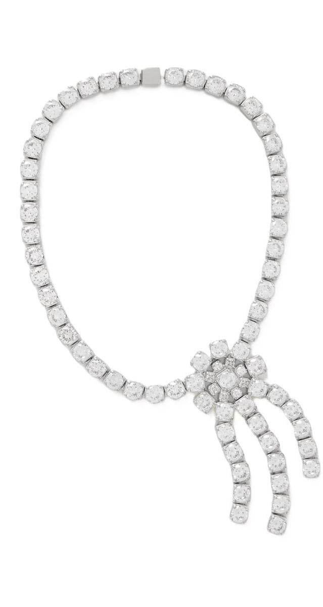 Colar em metal com cristais oversized, €2975, Jil Sander.