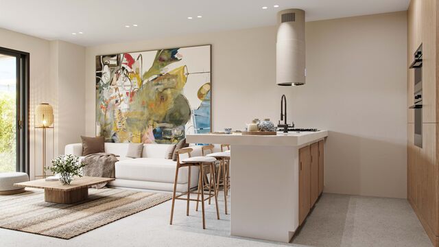 Todos os apartamentos têm um conceito de sala-cozinha em open space