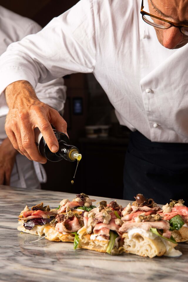 A cozinha de Emanuele Zingale.
