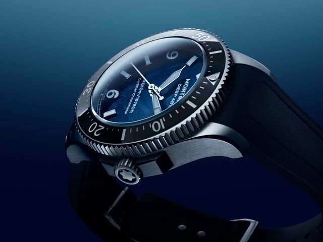 Montblanc Iced Sea 0 Oxygen Deep 4810: Trata-se de um modelo capaz de sobreviver às condições mais extremas e a 4810 metros de profundidade.