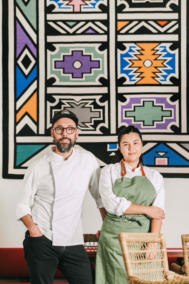 O duo de chefs: Bruno Caseiro e Catalina Viveros.