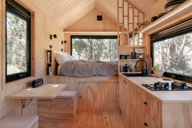 As cabanas têm todos os confortos essenciais