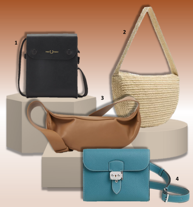 MESSENGER & CROSSBODY  1.Carteira, €110, Fred Perry; 2. Carteira, €19,95, Zara; 3. Carteira, €115, Cos; 4. Carteira A Depeches 21, €5700, Hermès.