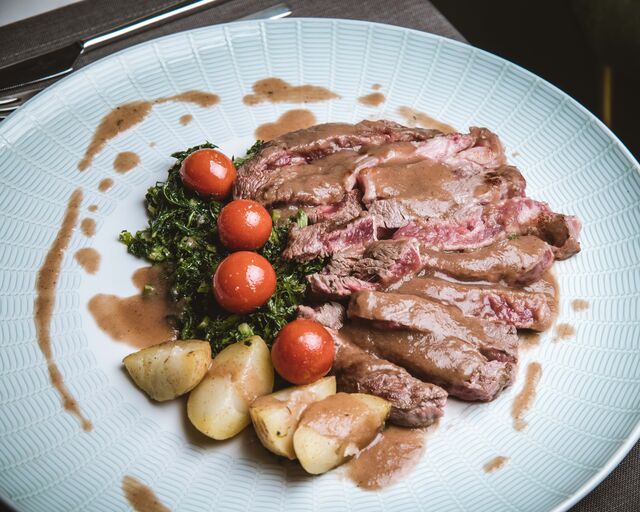 Entrecôte grelhado.