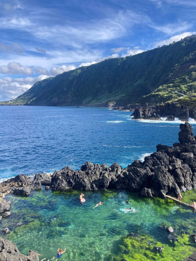 Para terminar de novo junto ao mar na Fajã do Ouvidor, com mais um retemperador mergulho na Poça Simão Dias.