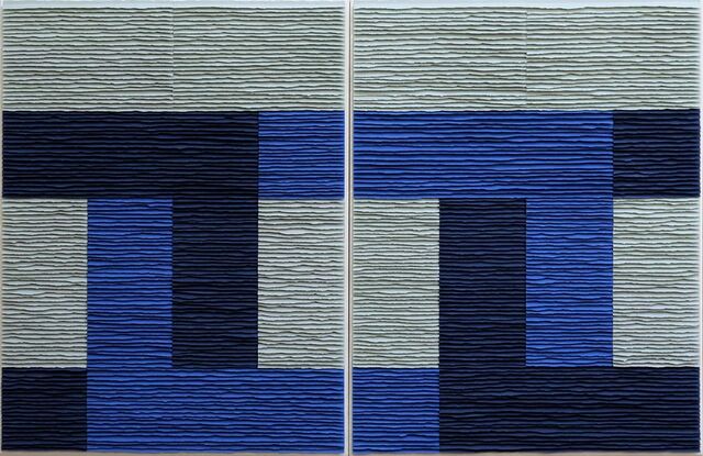 "Azuis Entrelaçados", 2024, de Fernando Daza.