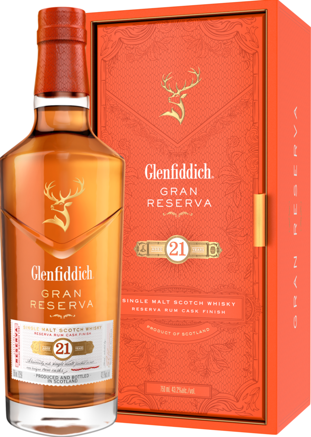 O Glenfiddich 21, envelhecido em cascos de rum durante 6 meses, é maturado ao longo de 21 anos até ganhar as notas que o tornam sofisticado a este ponto.