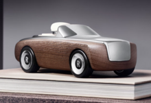 Um Rolls-Royce na mesa de centro