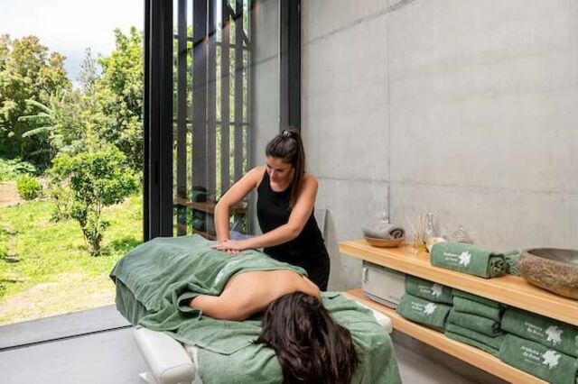 Um momento de relaxamento no spa Musgo