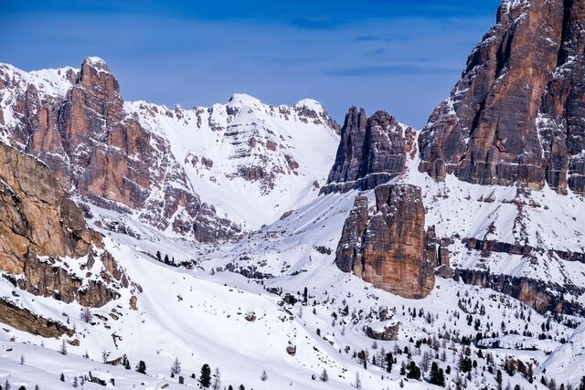 Cortina d’Ampezzo, em Itália, localizada nos magníficos Dolomitas.