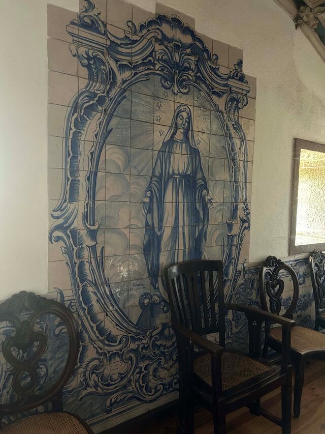 O detalhes em azulejo.