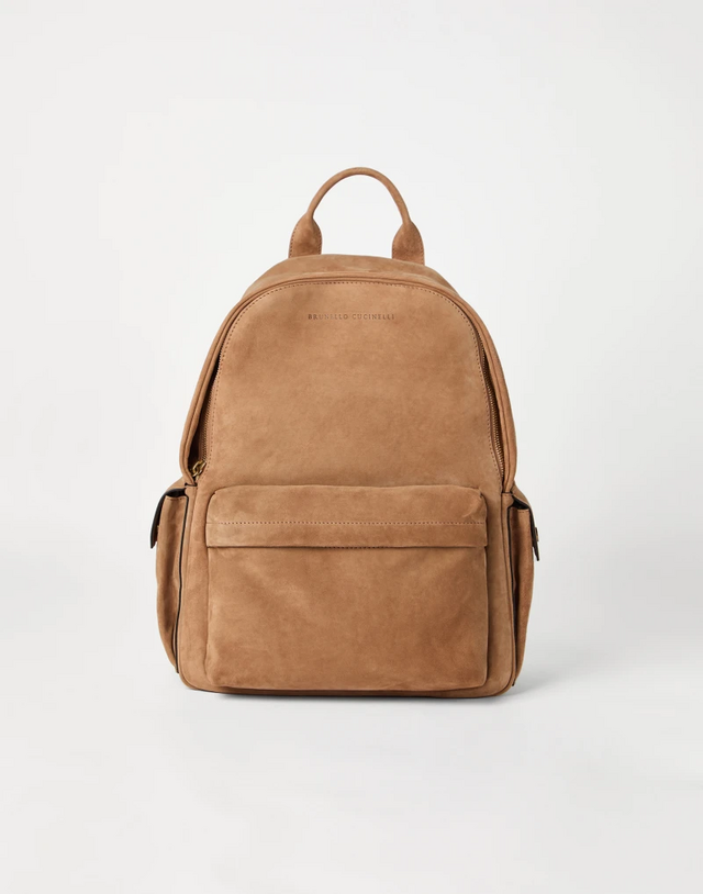 Brunello Cucinelli, Reversed calfskin travel backpack, €3200.