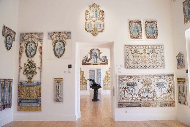 A exposição dedicada ao azulejo.