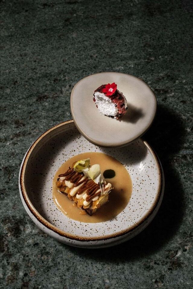 Um dos pratos do chef.