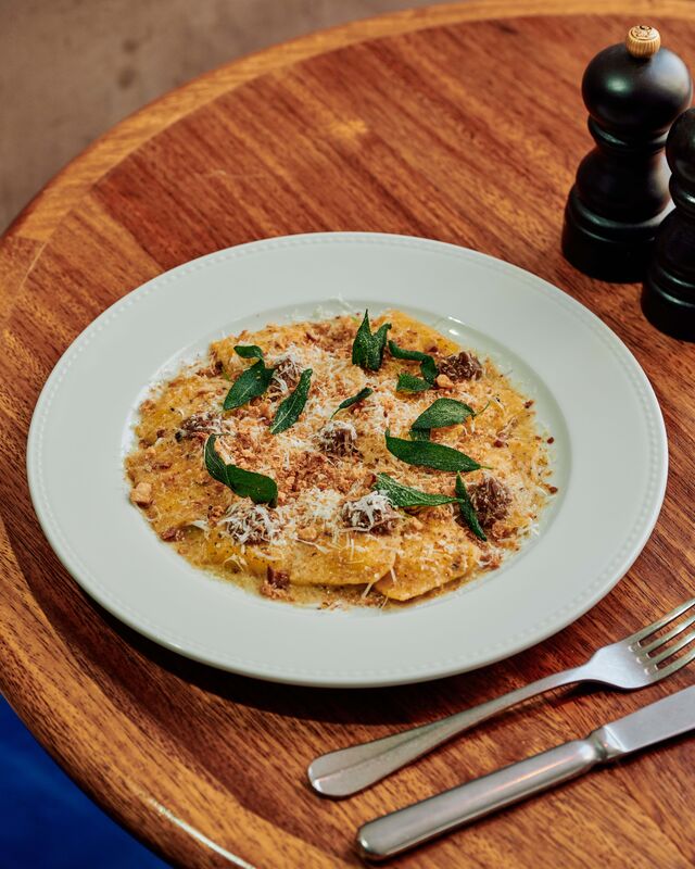 Ravioli de queijo de cabra
