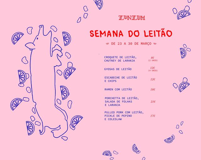 Menu 'Semana do Leitão'