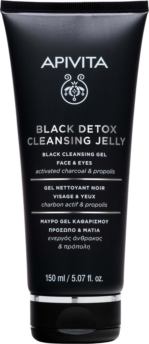 Gel de Limpeza Black Detox Rosto e Olhos (150ml), Apivita, €15,74.