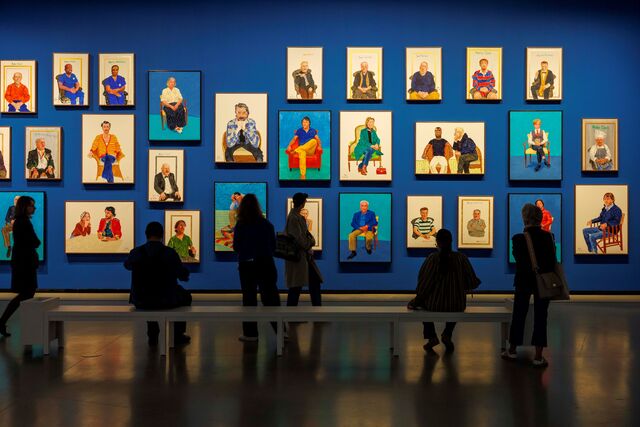 Exposição "David Hockney 25", retratos