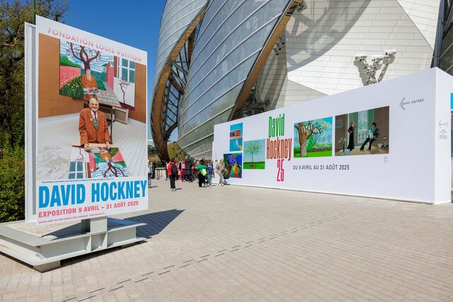 Entrada para a exposição "David Hockney 25", em Paris