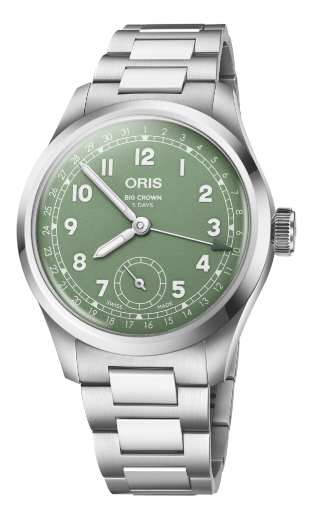 Oris Big Crown Pointer Date, em verde