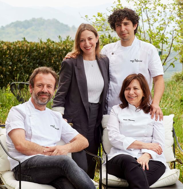 Nacho Manzano e a sua família