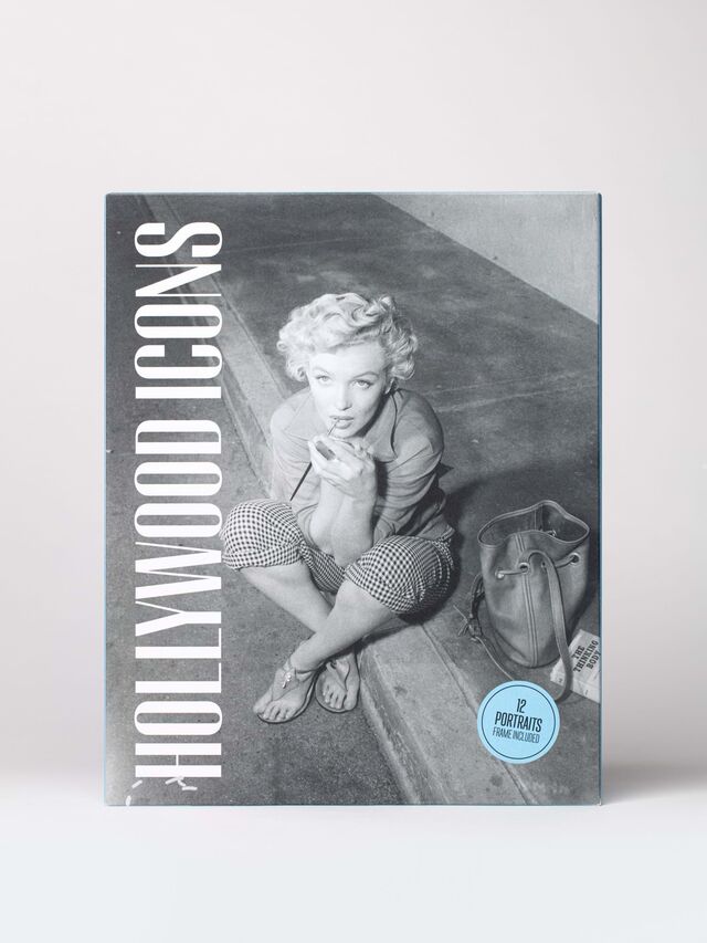 A "Hollywood Icons Portrait Collection" inclui 12 retratos, uma moldura, e custa 15 euros